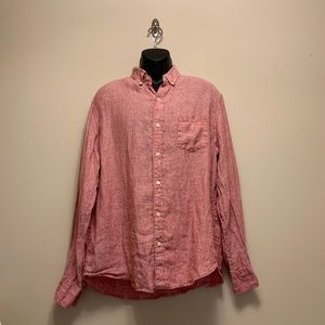 J. Crew 100% Linen Slim Fit Button-Down Shirt XL